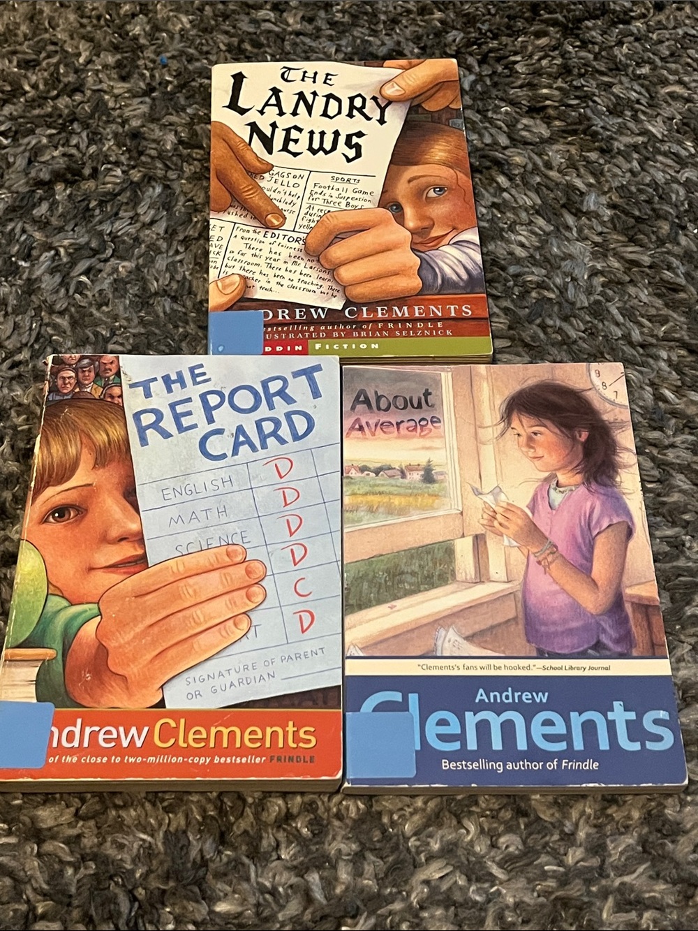 Andrew Clements Paperback Book Set - Colorful Illustrated Covers
